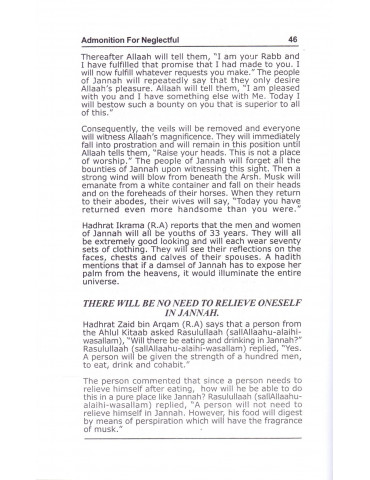 Admonition For The Neglectful