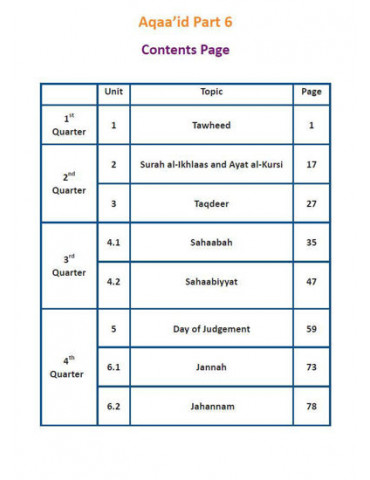 Aqaa'id 6 (Islamiyah Series)