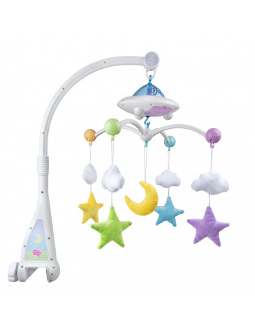 Moon & Stars Quran Cot Mobile with Light Projection