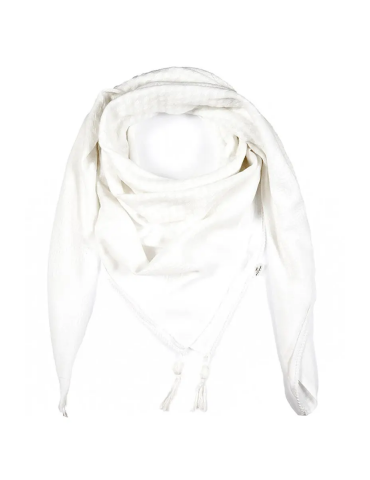 Hirbawi® Kufiya Handmade in Palestine - All White