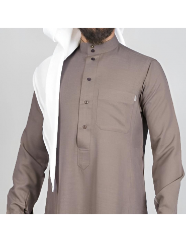 Nusuki Casual Thobe - Brown